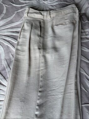 Weekend Los Angeles Women's Light GrayBeige Tailored Pleat Trousers